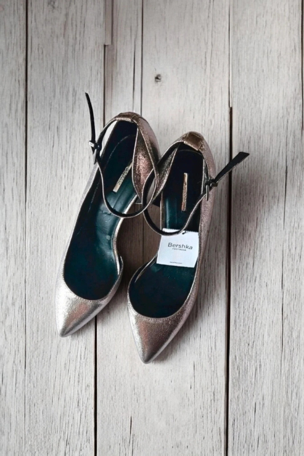 Zapatos tacón plata Bershka talla 40 silver pointed heel party elegant – Bershka – taille 40 2