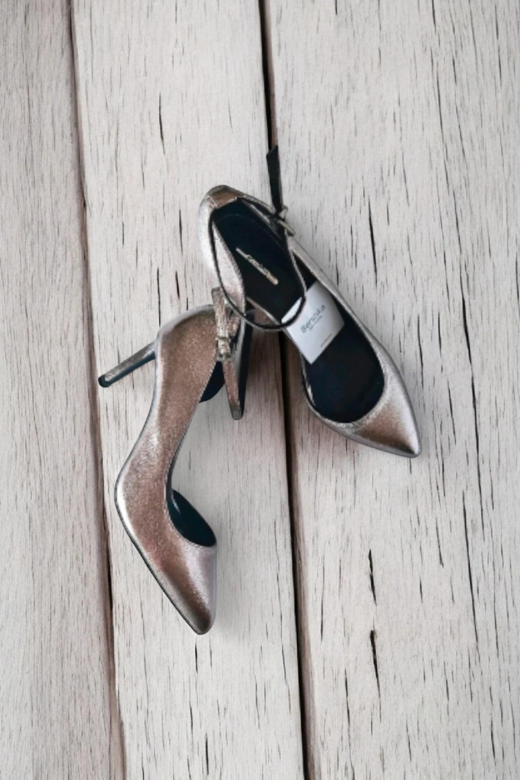 Zapatos tacón plata Bershka talla 40 silver pointed heel party elegant – Bershka – taille 40 5