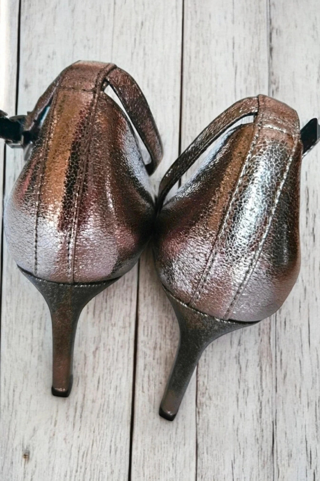 Zapatos tacón plata Bershka talla 40 silver pointed heel party elegant – Bershka – taille 40 4