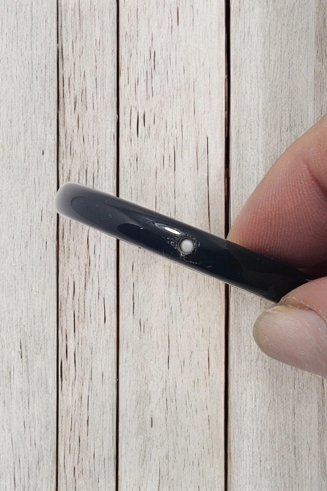Colgante donut piedra negra grueso 4.5cm | Ágata/Ónix/Obsidiana natural unisex protector – No Label 2