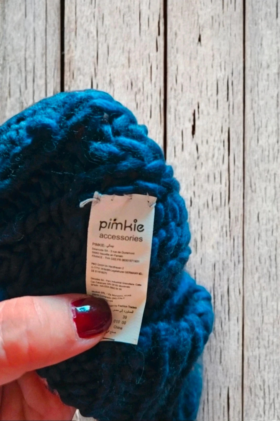 Pinkie gorro lana azul · knit beanie TU · invierno cozy warm – Pinkie – taille Taille unique 3