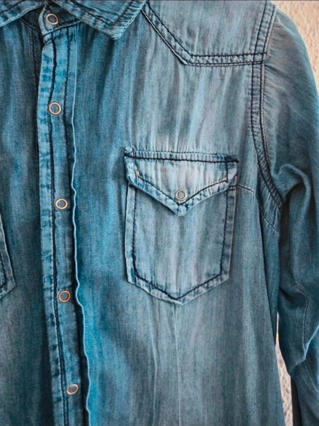 Sfera camisa vaquera denim azul talla M estilo boho vintage casual perfecto estado – Sfera – taille M / 38 / 10 3