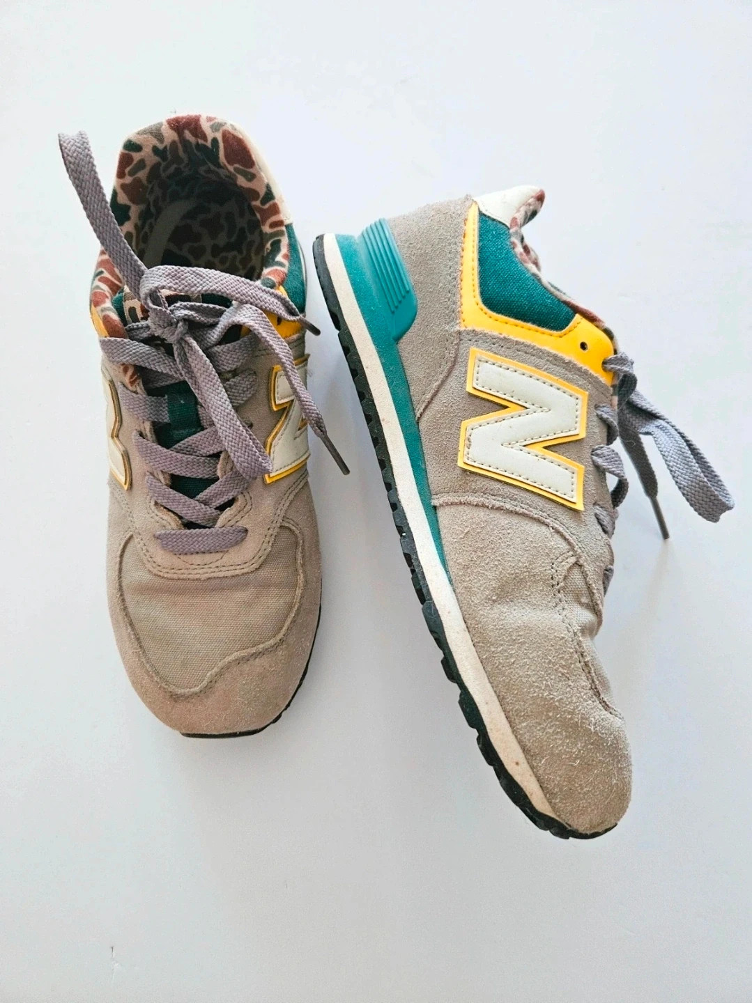 New Balance 574 leopard beige,Teal T37 Sneakers estilo streetwear – New Balance – taille EU 37 5