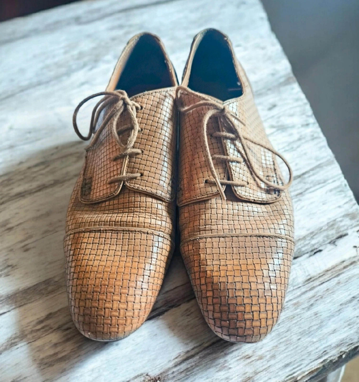 ZARA piel Italia T40 zapatos oxford camel vintage · leather shoes · impecables – Zara – taille 40 4