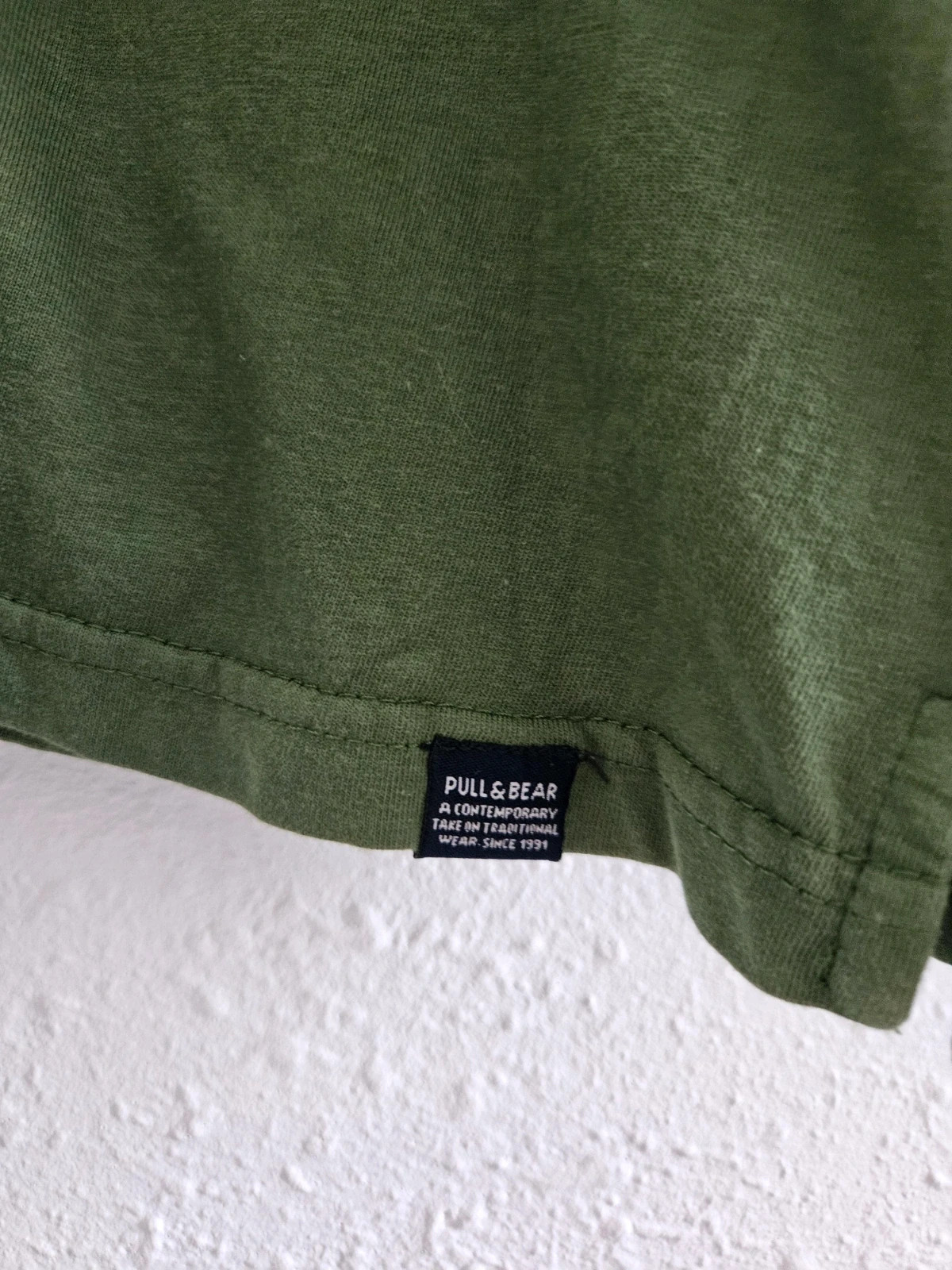 Polo Pull&Bear talla M verde marino blanco casual básico cómodo – Pull & Bear – taille M 4