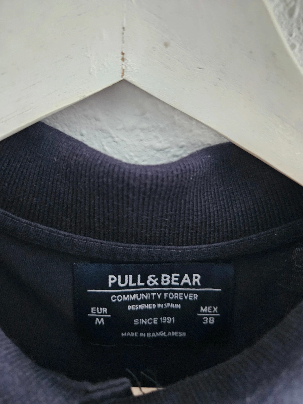 Polo Pull&Bear talla M verde marino blanco casual básico cómodo – Pull & Bear – taille M 5