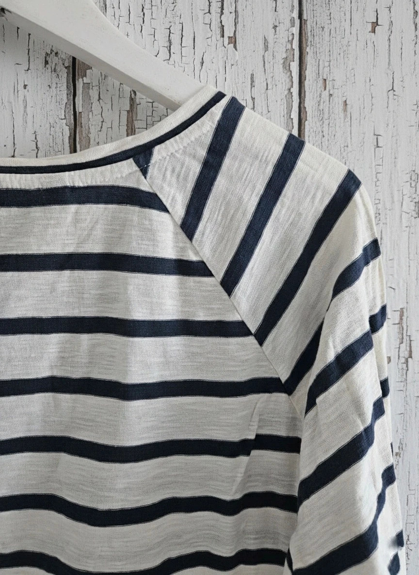 Pull&Bear camiseta marinera rayas azul marino manga larga talla M básica estilo casual – Pull & Bear – taille M 2