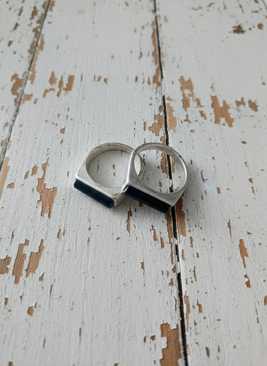 Anillo Brigitte Bijoux azul diseño doble moderno elegante talla ajusta – Bijou Brigitte – taille 18,5 mm 4