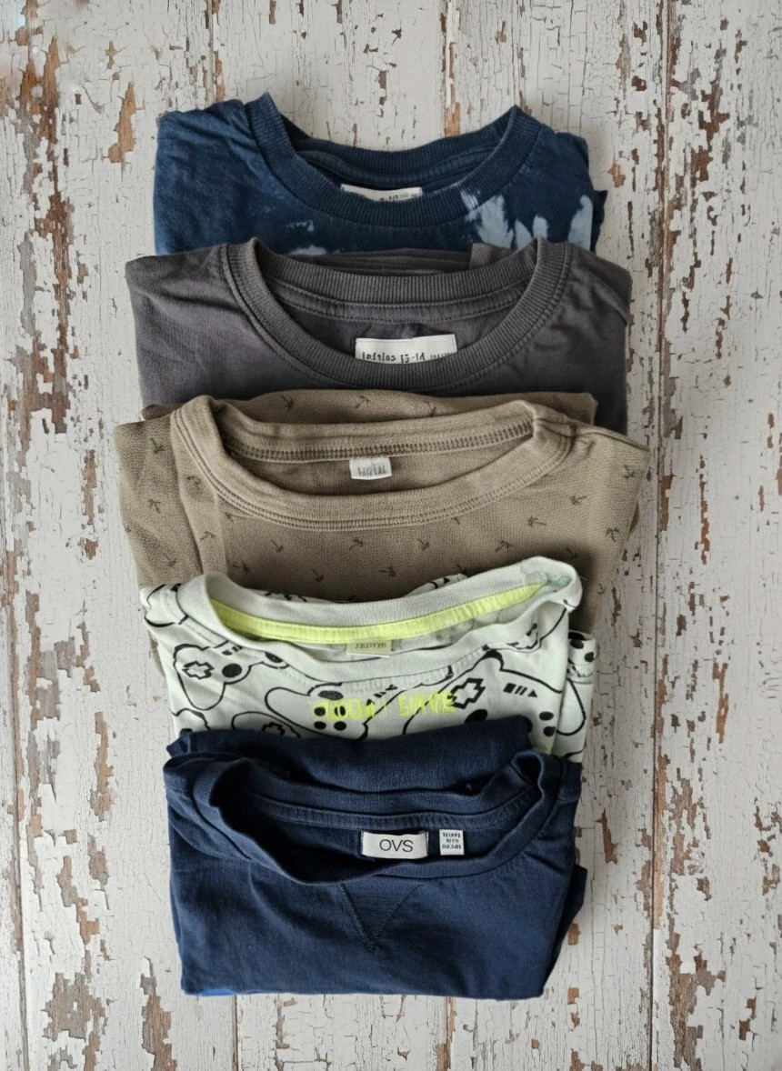 Lote 5 camisetas niño tallas 9-14 años | Lefties, OVS, Zeeman | Buen estado