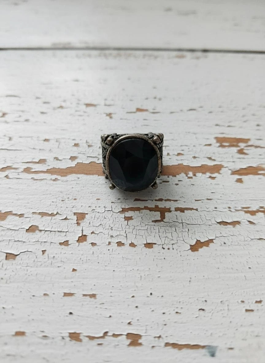 Anillo boho Brigitte Bijoux metal plata envejecida con piedra azul – Bijou Brigitte – taille 18,5 mm 4