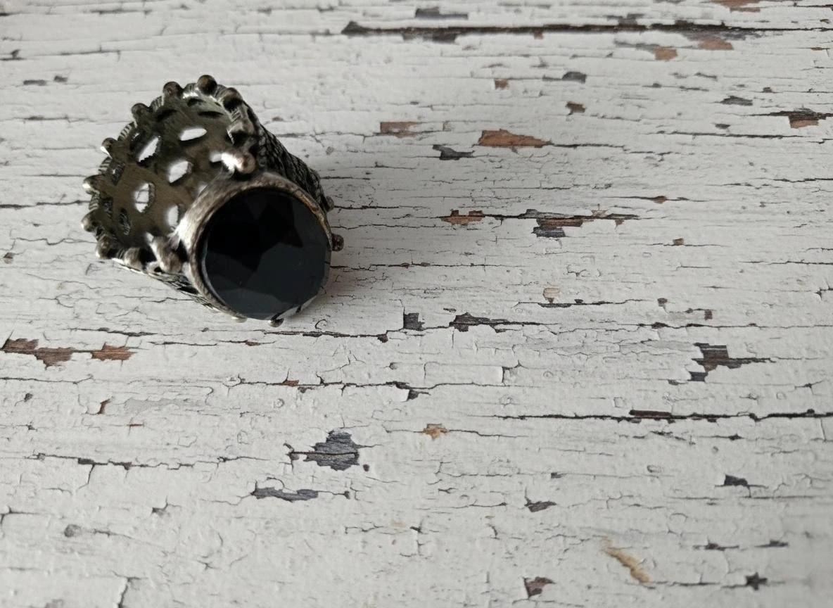 Anillo boho Brigitte Bijoux metal plata envejecida con piedra azul – Bijou Brigitte – taille 18,5 mm 5
