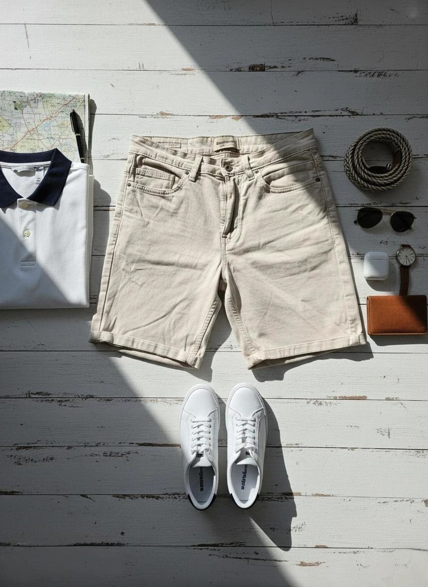 Bermudas beige Denimwear T38 – Slim comfort, perfecto estado – Denimwear – taille W29 | FR 38