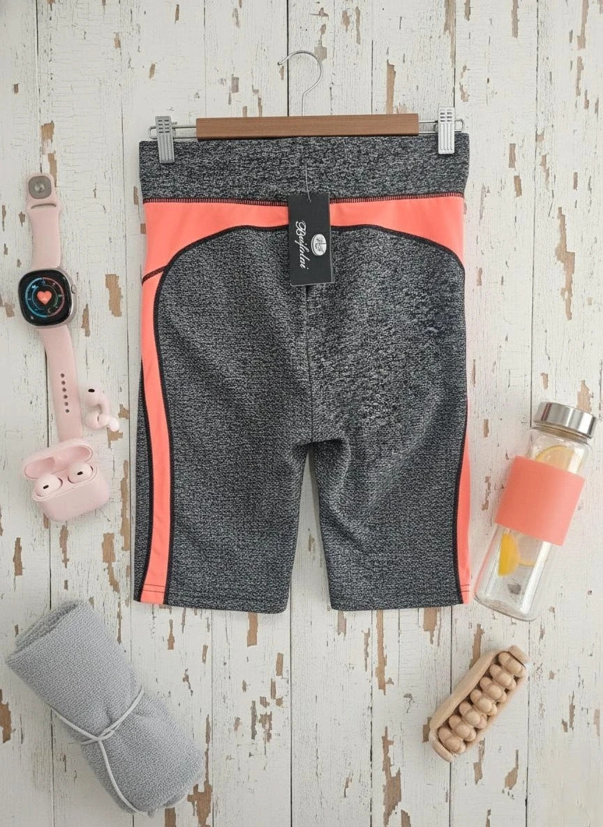 Mallas deportivas cortas mujer gris + coral | Bailalai | L/XL | Nuevo – Bailalai – taille L / 40 / 12 2