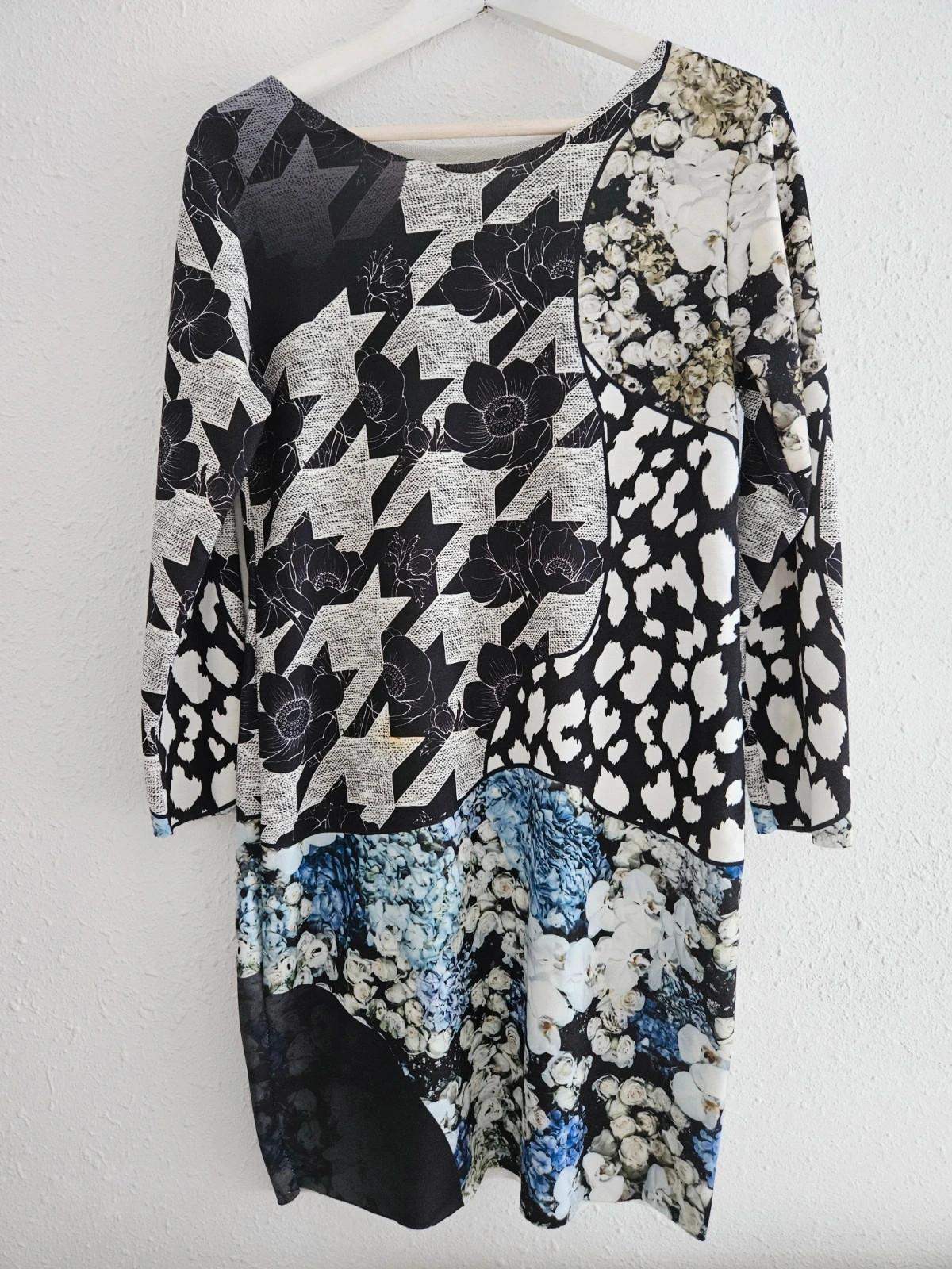 Vestido estampado patchwork floral y animal print corte láser T42 – taille XL / 42 / 14 3