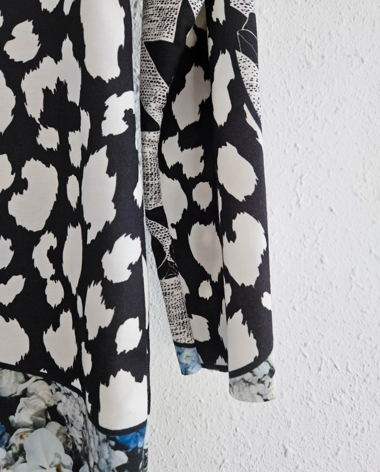 Vestido estampado patchwork floral y animal print corte láser T42 – taille XL / 42 / 14 5