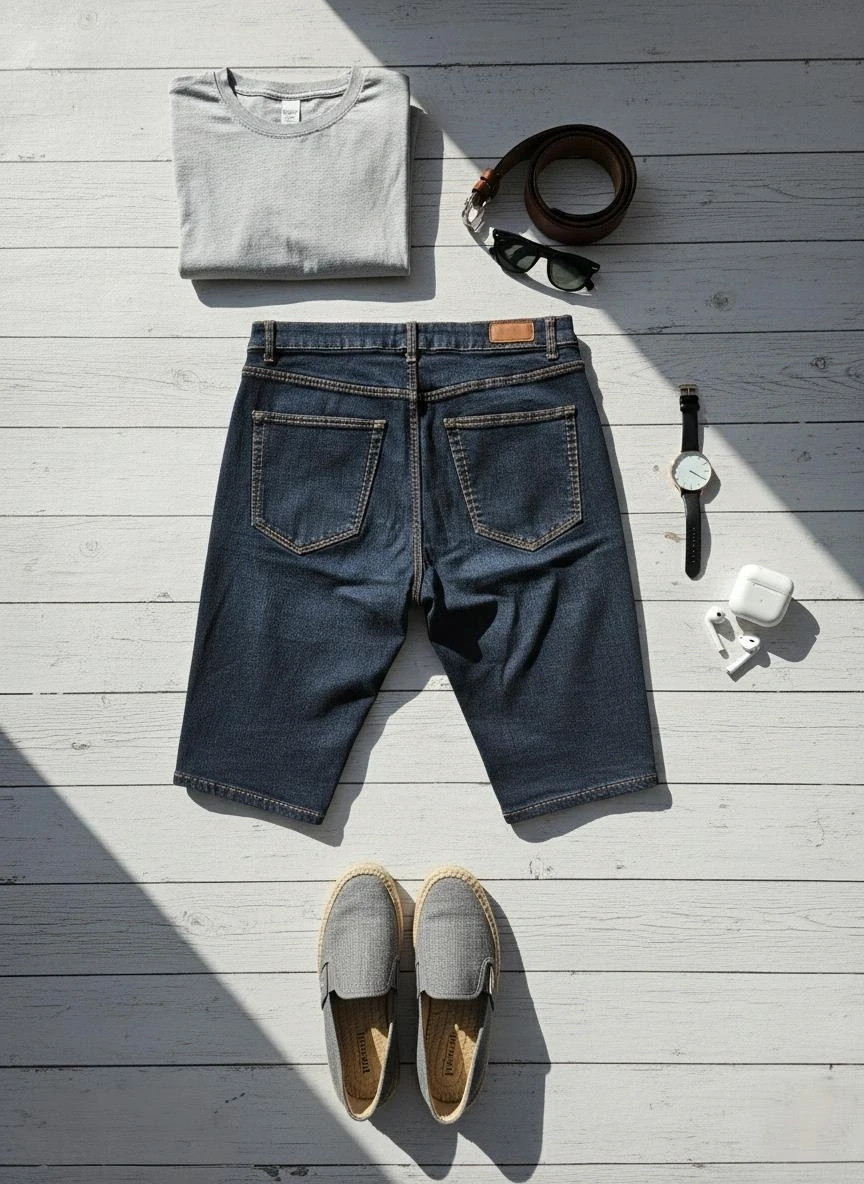 Bermudas denim azul oscuro slim KIABI T36 – Perfecto estado – Kiabi – taille W26 | FR 36 2