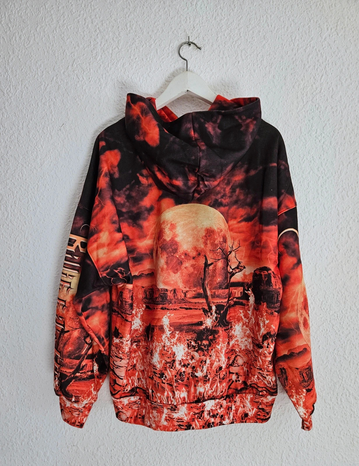 Sudadera Billie Eilish Bershka XS tie-dye fuego gráfica oversized – Bershka – taille XS / 34 / 6 2