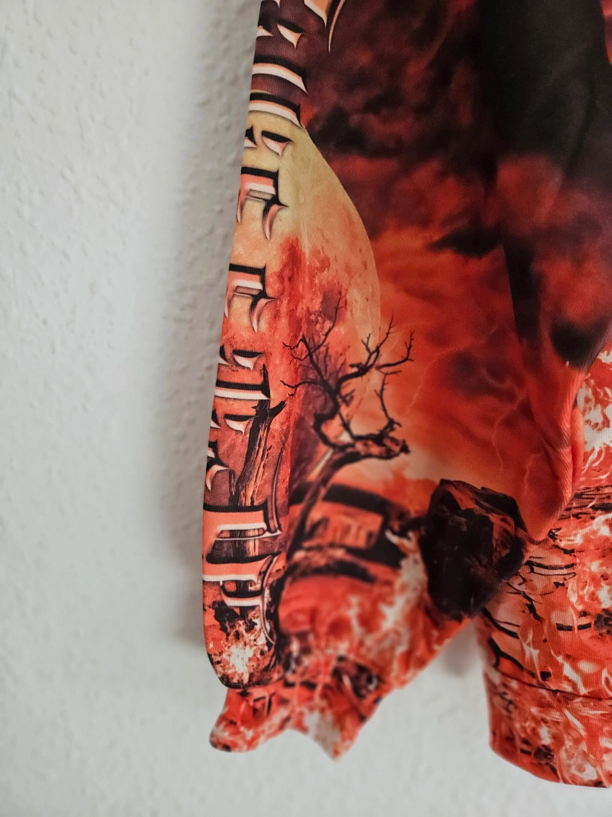 Sudadera Billie Eilish Bershka XS tie-dye fuego gráfica oversized – Bershka – taille XS / 34 / 6 4
