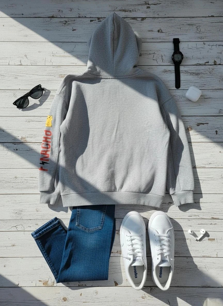 Sudadera Pokémon Pikachu gris niño Lefties talla 11-12 años 152cm capucha cálida fan gaming – Lefties – taille 12 ans / 152 cm 4