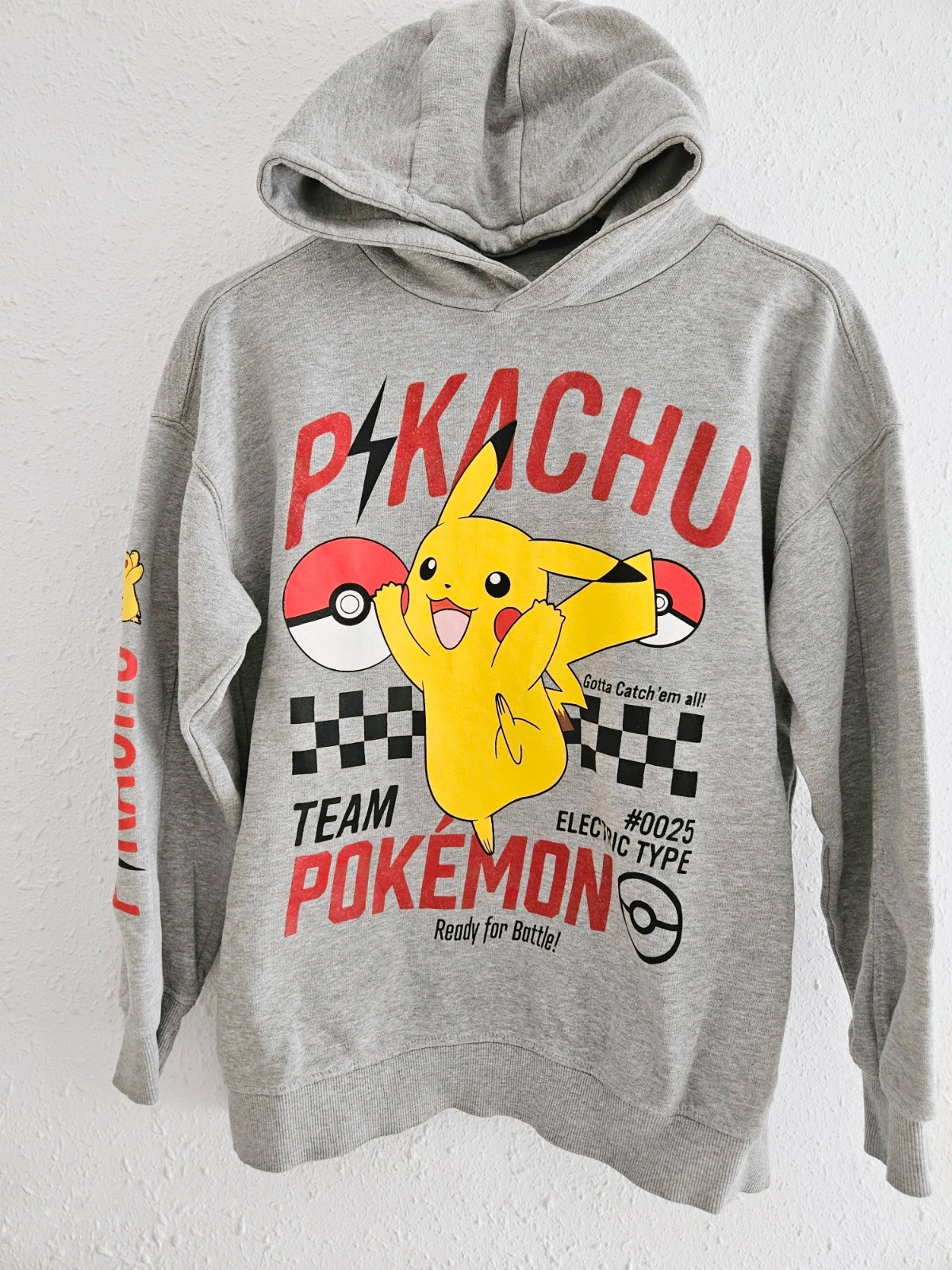 Sudadera Pokémon Pikachu gris niño Lefties talla 11-12 años 152cm capucha cálida fan gaming – Lefties – taille 12 ans / 152 cm 5