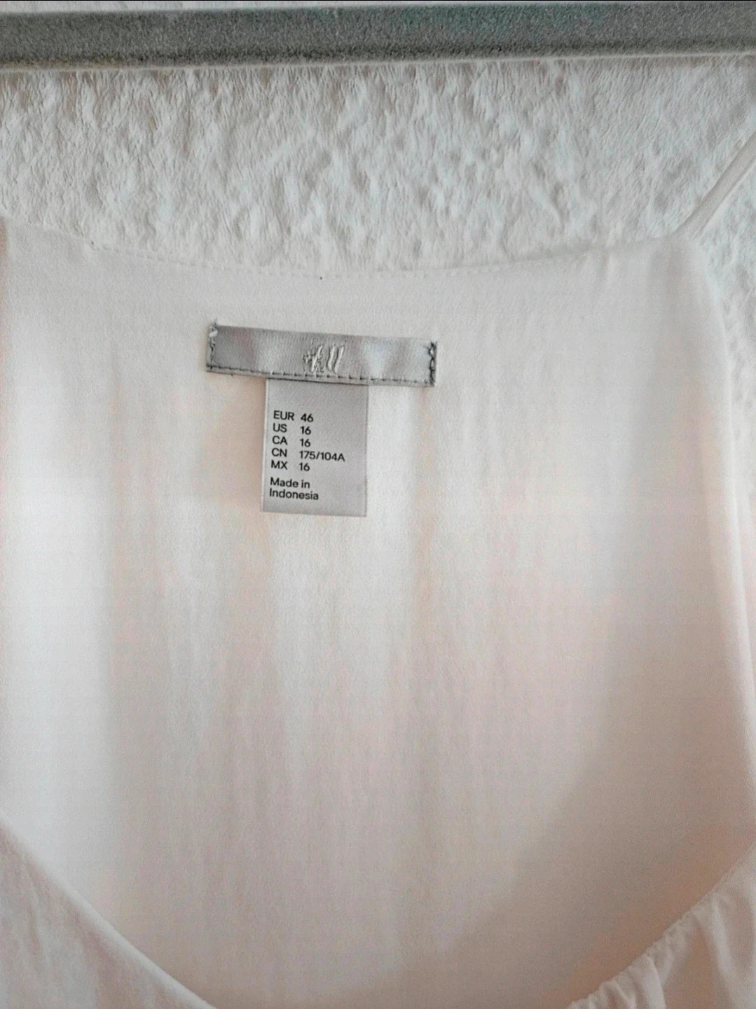 H&M top blanco tirantes XXL fluido doble capa básico elegante blanco – H&M – taille XXXL / 46 / 18 4
