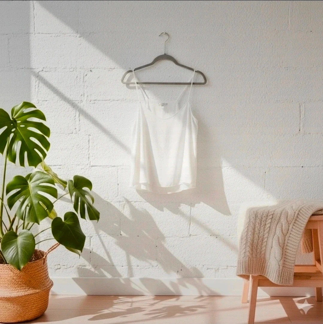 H&M top blanco tirantes XXL fluido doble capa básico elegante blanco – H&M – taille XXXL / 46 / 18
