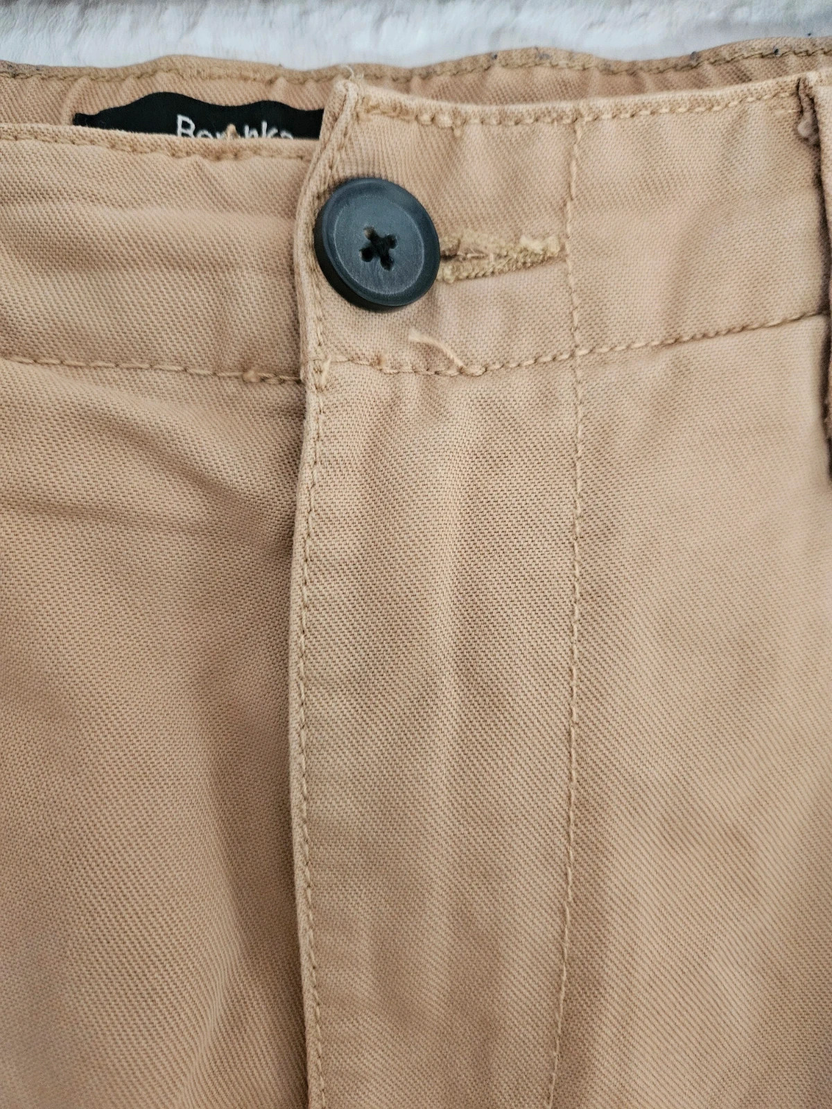 Bershka pantalón cargo beige algodón 100% talla S con bolsillos y puño elástico – Bershka – taille S 4