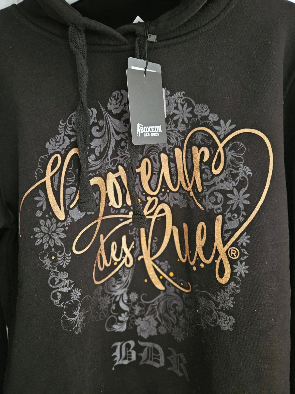 Sudadera Boxeur Des Rues negra y dorada XL nueva – BOXEUR DES RUES – taille XL / 42 / 14 4