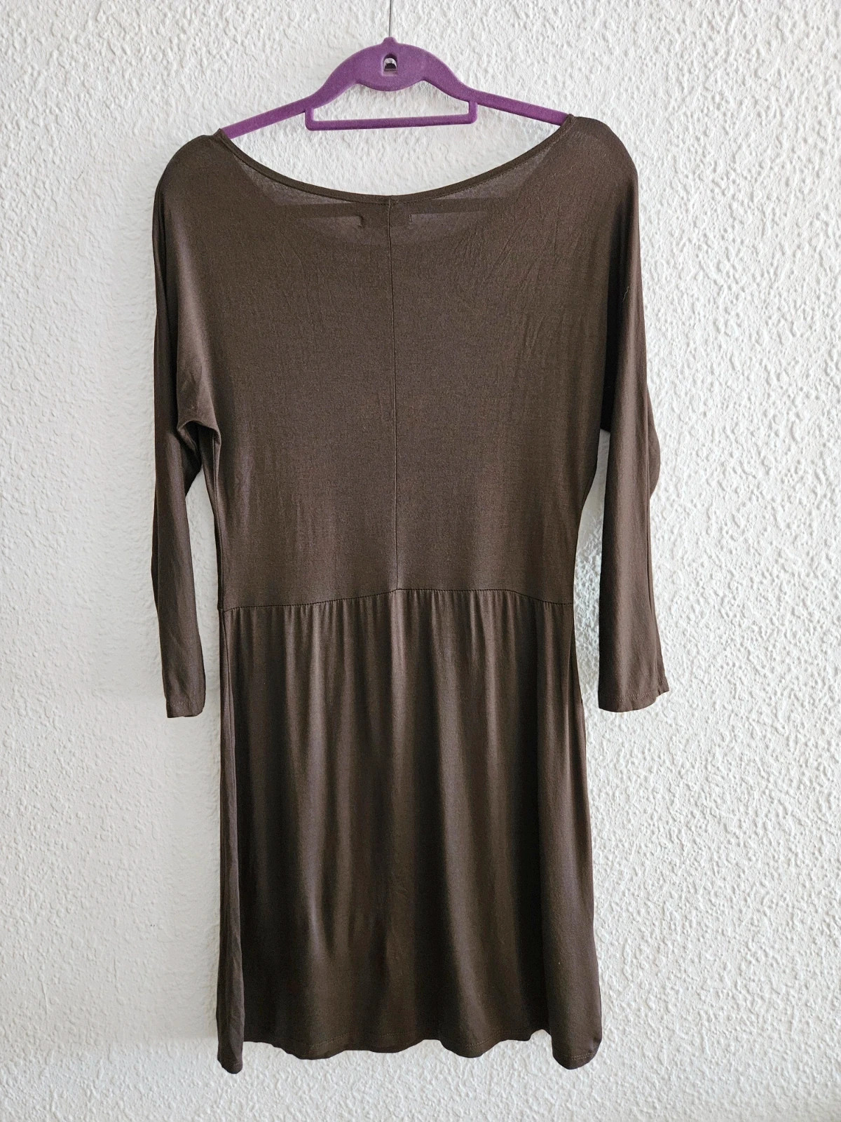 Vestido Sfera marrón talla 40 con cintura fruncida y manga 3/4 estilo casual boho chic – Sfera – taille L / 40 / 12 4