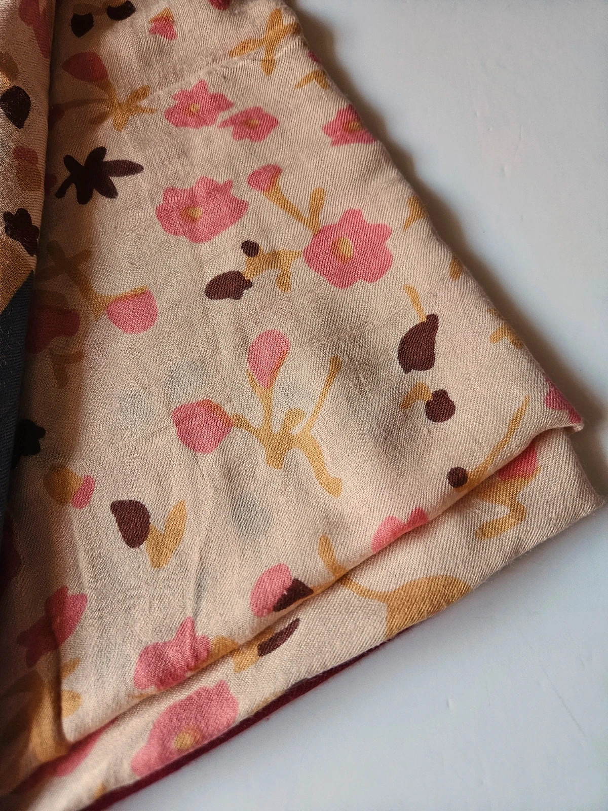 Pañuelo Zara flores y rayas multicolor 204x105 cm · suave y ligero · perfecto estado – Zara 3