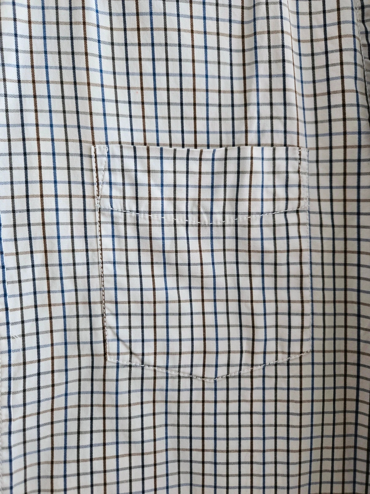 Camisa Studio Classics cuadros beige azul marrón · Regular Fit M · algodón · impecable – Studio Classics – taille M 4