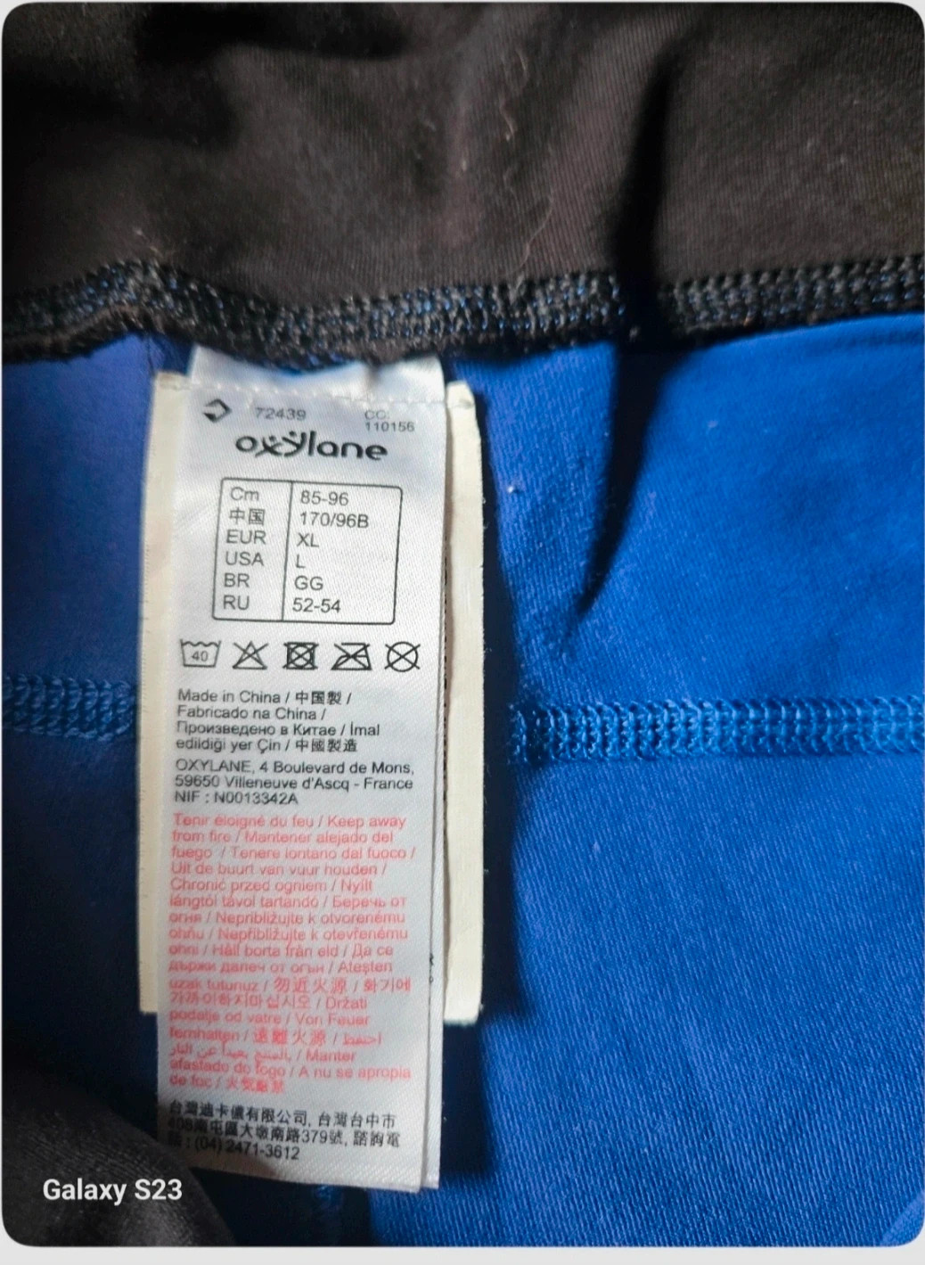 Mallas Oxylane Decathlon talla XL moradas, cómodas y elásticas para deporte o yoga – Decathlon – taille XL / 42 / 14 3