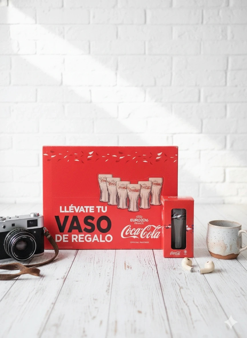 Pack vasos Coca-Cola Euro 2016 coleccionistas 12 uds nuevos edición limitada