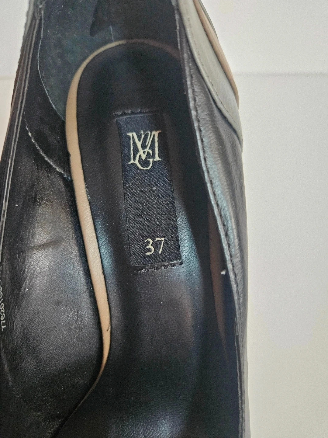 Zapatos vintage Mango 37 piel negra y gris, tacón fino elegante – Mango – taille 37 4