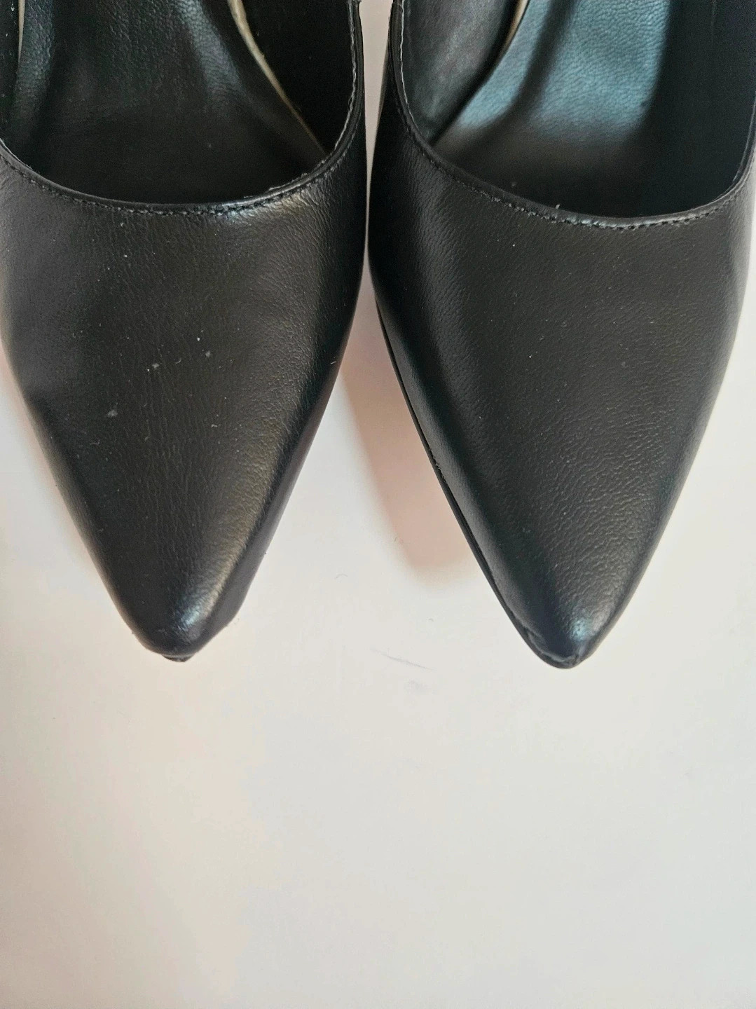 Zapatos vintage Mango 37 piel negra y gris, tacón fino elegante – Mango – taille 37 5
