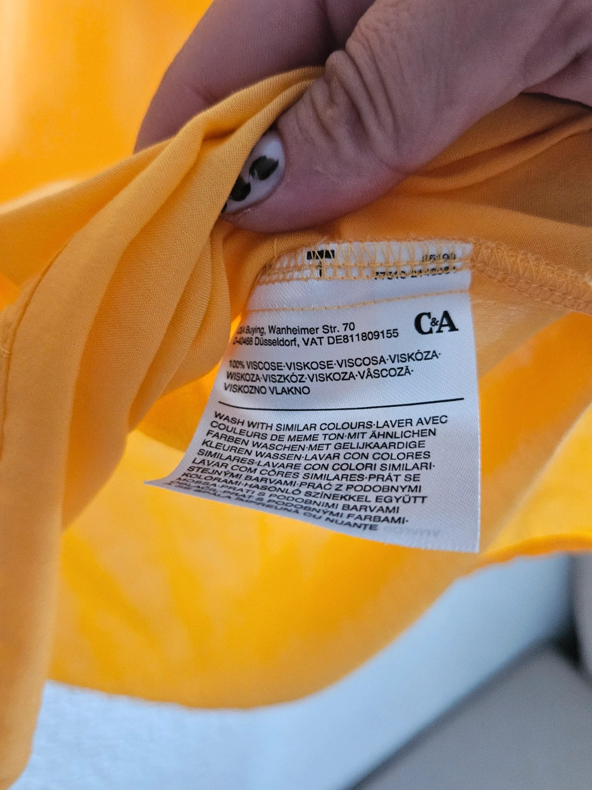 C&A mustard blouse · Size 40 · Boho & fall style · V-neck & buttoned – C&A – taille L / 40 / 12 4