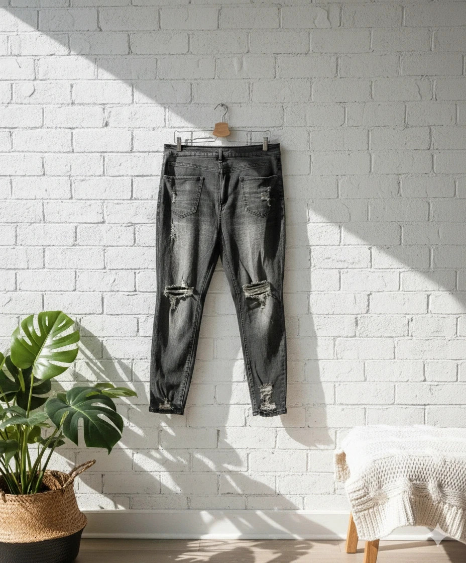 Shein Curve distressed black jeans · Size 1XL · Urban fit · Plus style – Shein Curve – taille XL / 42 / 14 3