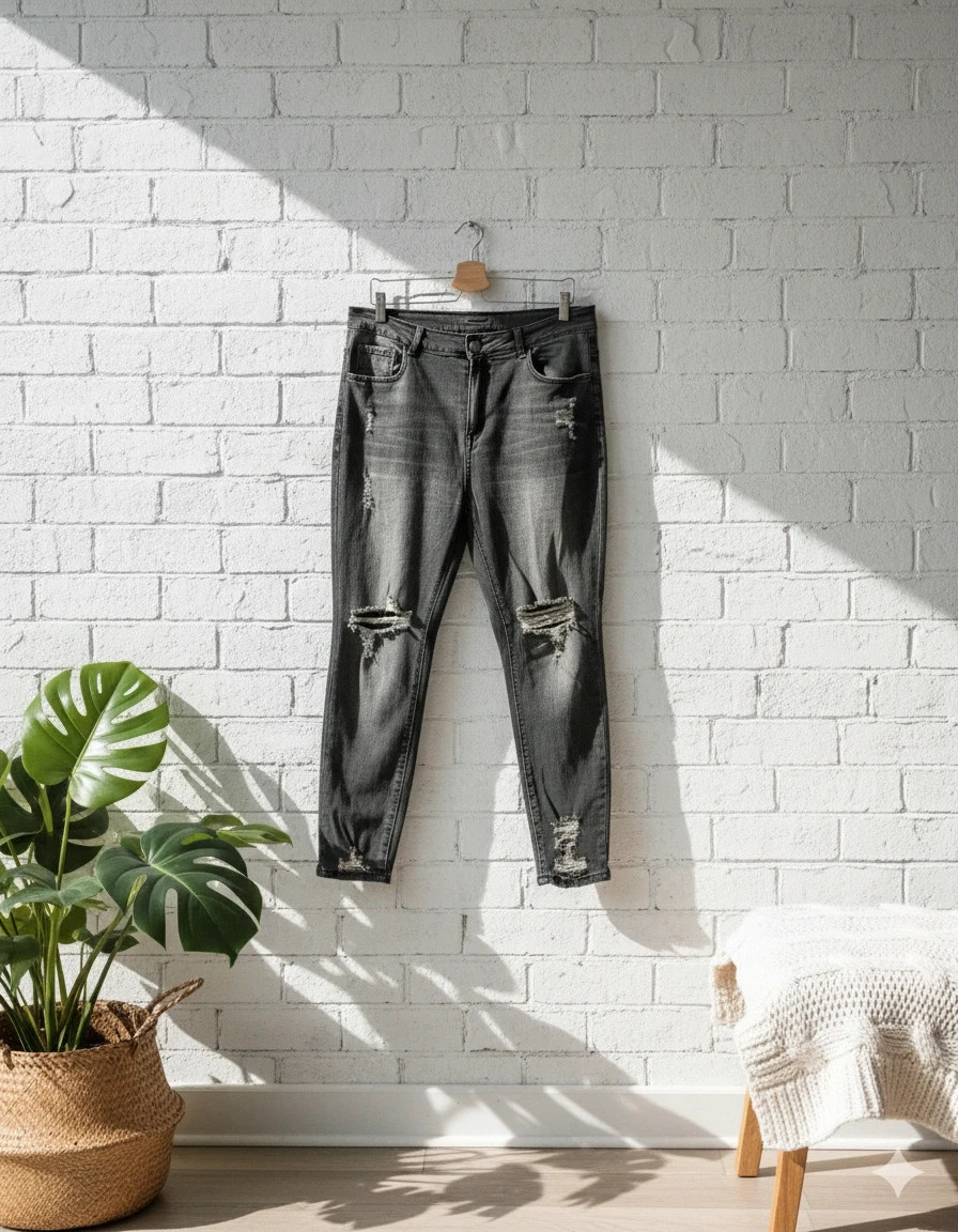 Shein Curve distressed black jeans · Size 1XL · Urban fit · Plus style – Shein Curve – taille XL / 42 / 14 2