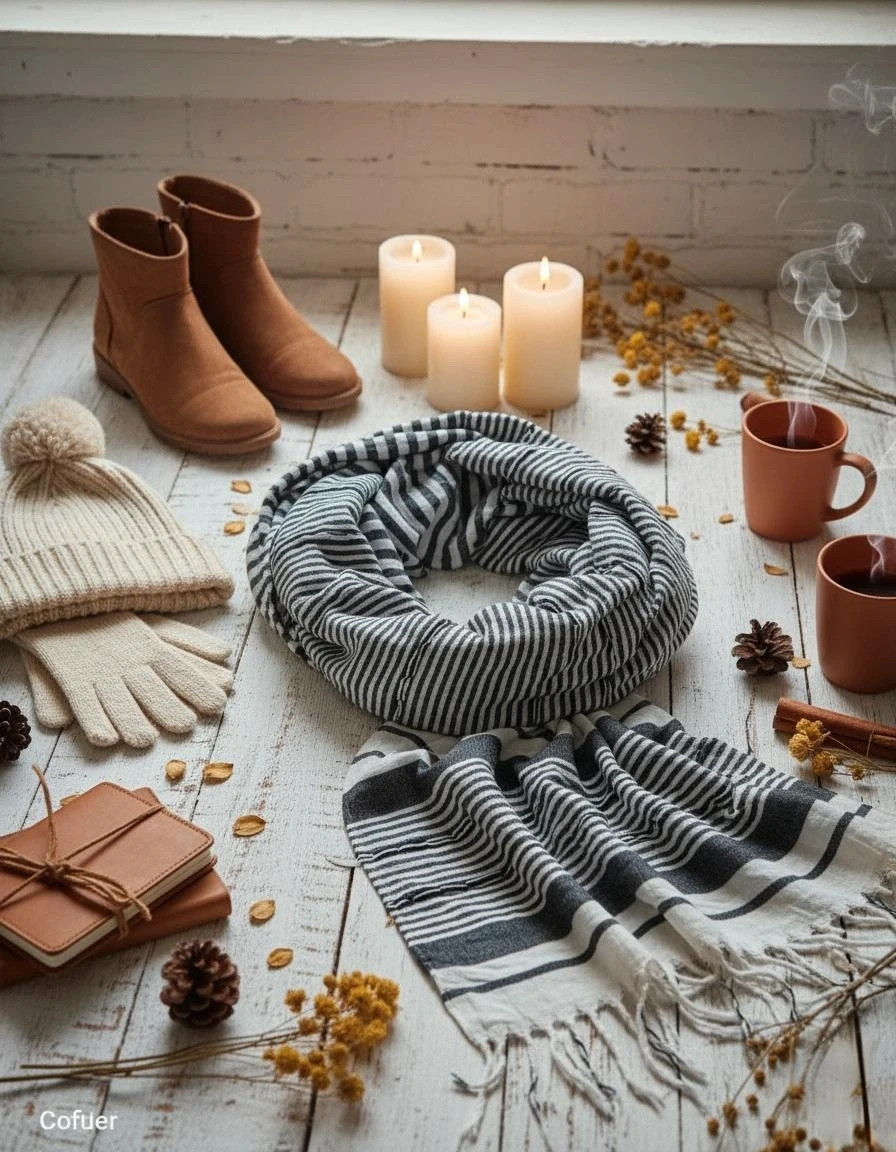 Zara striped pashmina · Black & white · Boho & minimalist style · Soft layering piece – Zara 2