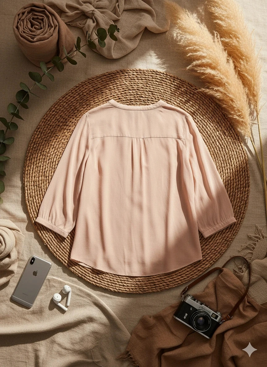 Zara light pink blouse · Size XL · Soft & boho style · Pocket detail – Zara – taille XL / 42 / 14 2