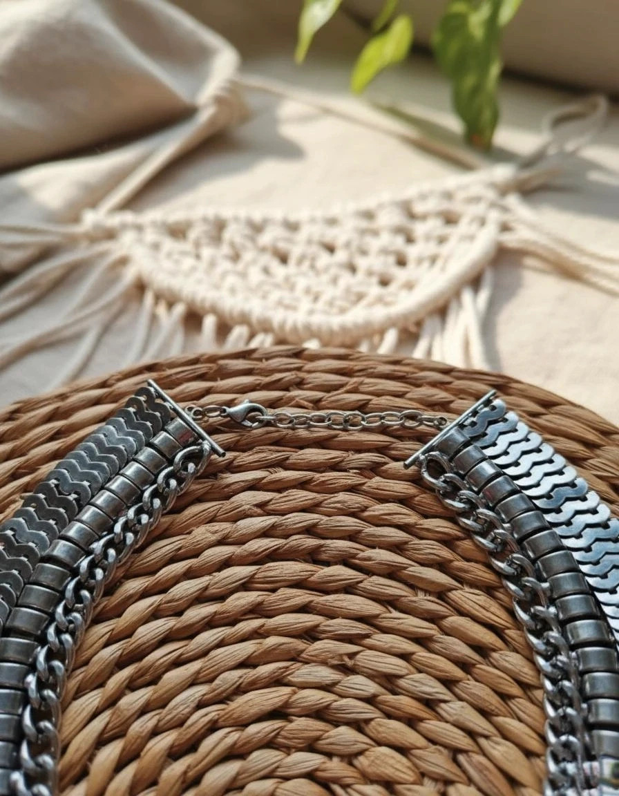 Mango silver layered necklace · Statement piece · Boho & vintage style – Mango 3
