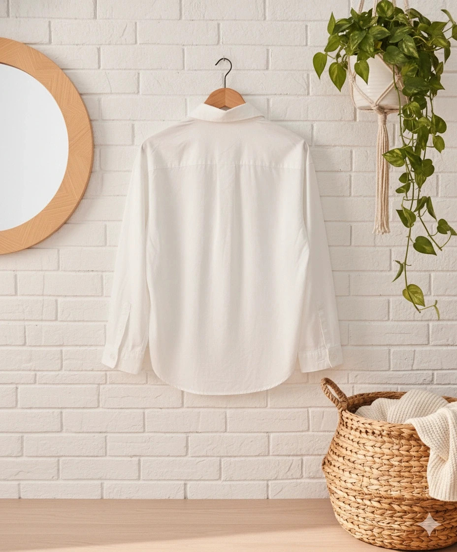 Sfera white button-up shirt · Size M · Minimalist style · 100% cotton – Sfera – taille M / 38 / 10 2