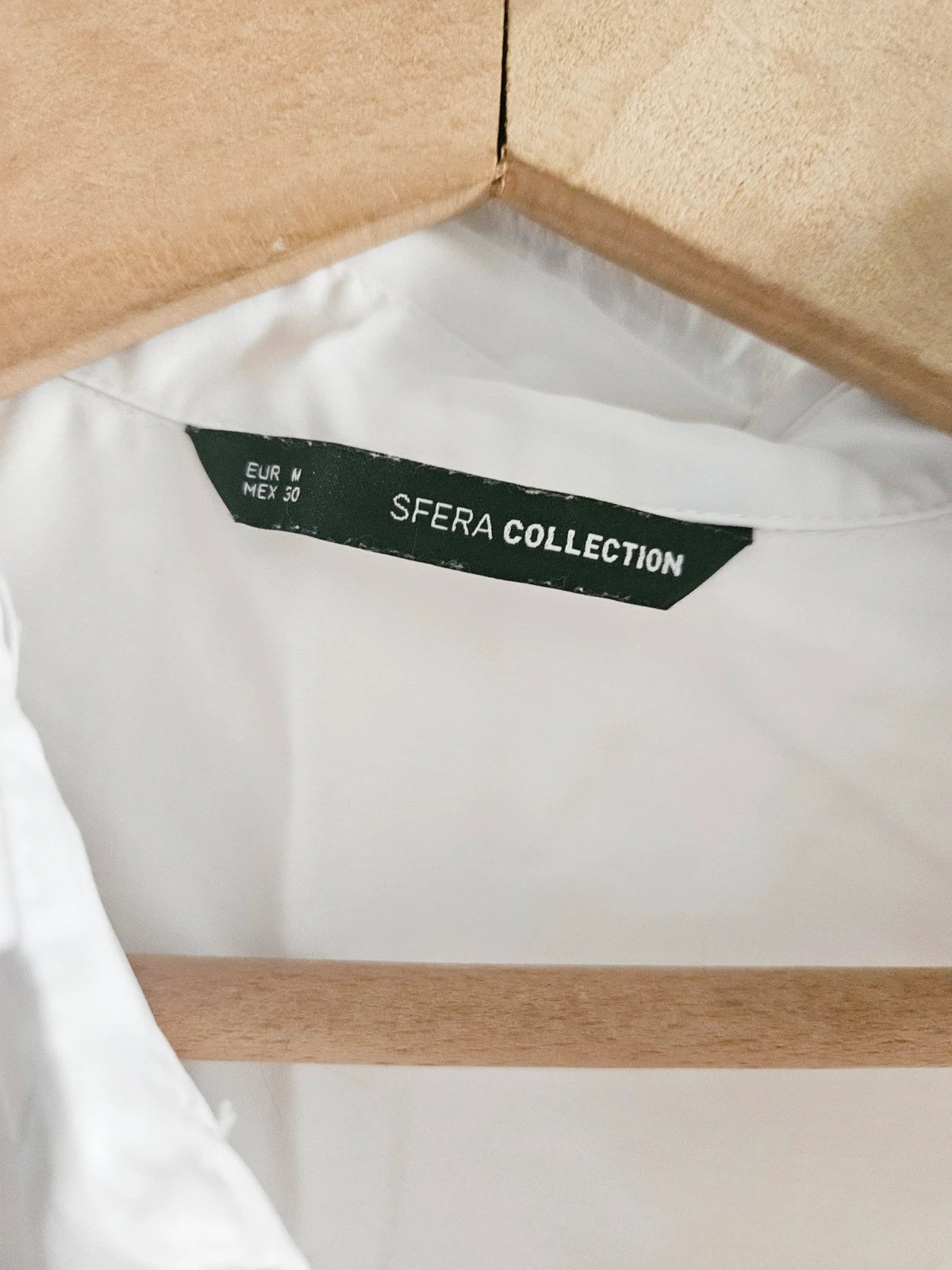 Sfera white button-up shirt · Size M · Minimalist style · 100% cotton – Sfera – taille M / 38 / 10 4