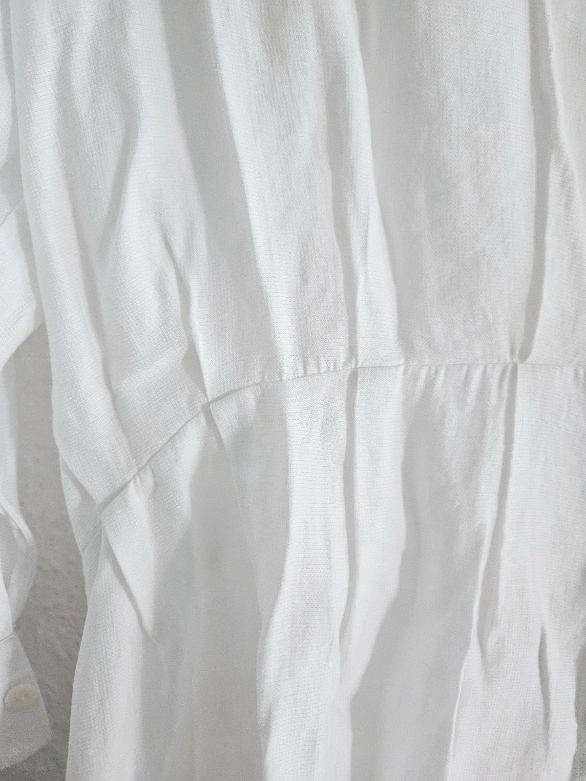 Zara white button-down dress · Size L · Linen-style fabric · Sheer layering piece – Zara – taille L / 40 / 12 4