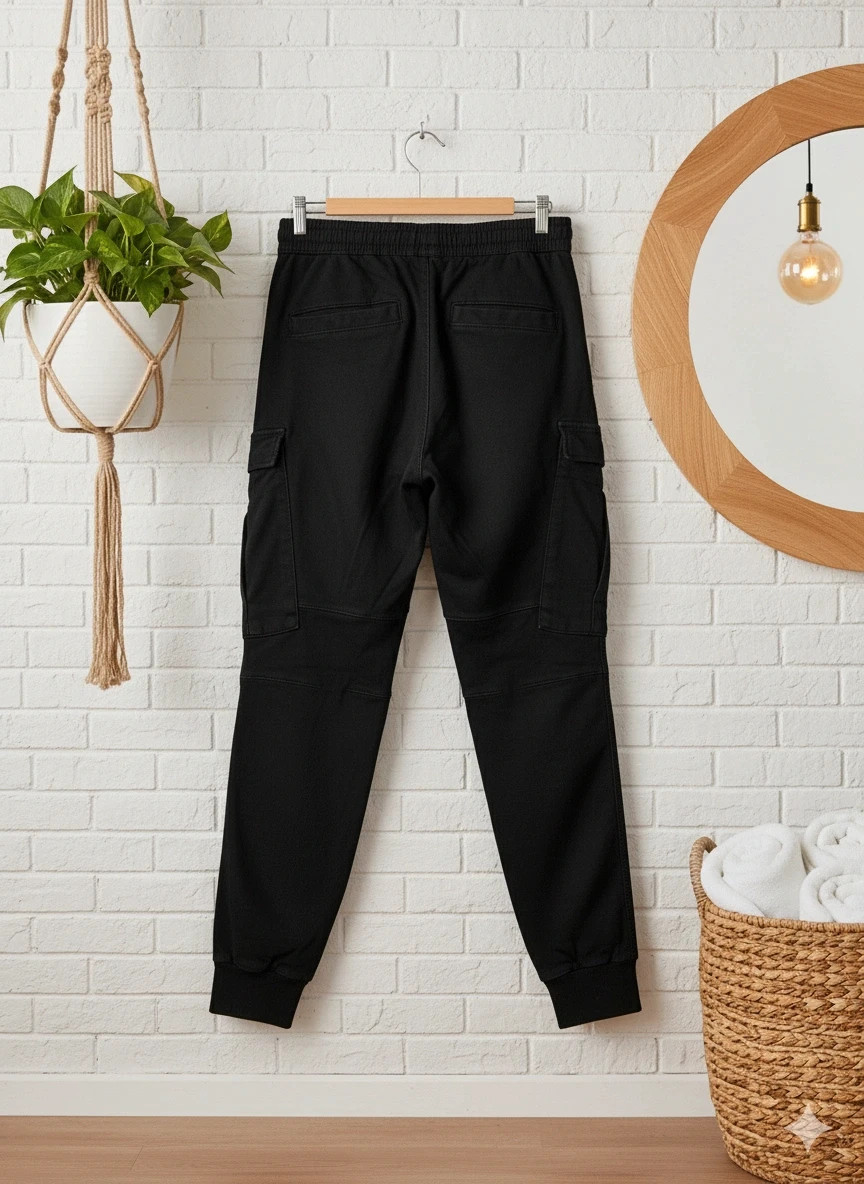 Pull&Bear black cargo joggers · Size XS · Urban style · Multi-pocket design – Pull & Bear – taille XS / 34 / 6 2