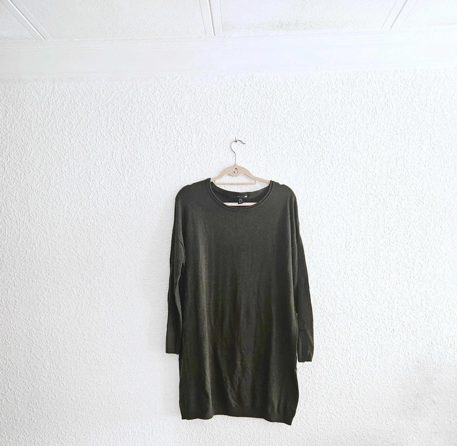 H&M dark green knit sweater · Size XL · Loose fit · Minimal style – H&M – taille XL / 42 / 14 4