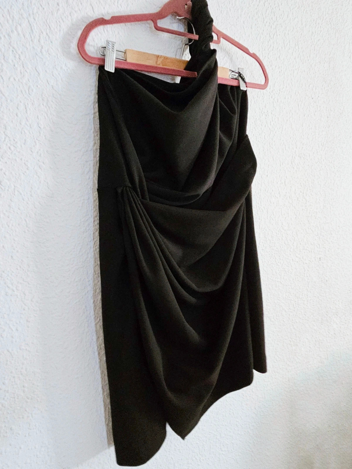 Violeta by Mango ruched one-shoulder dress · Size XXL · Elegant black style – Violeta by MANGO – taille XXL / 44 / 16 4