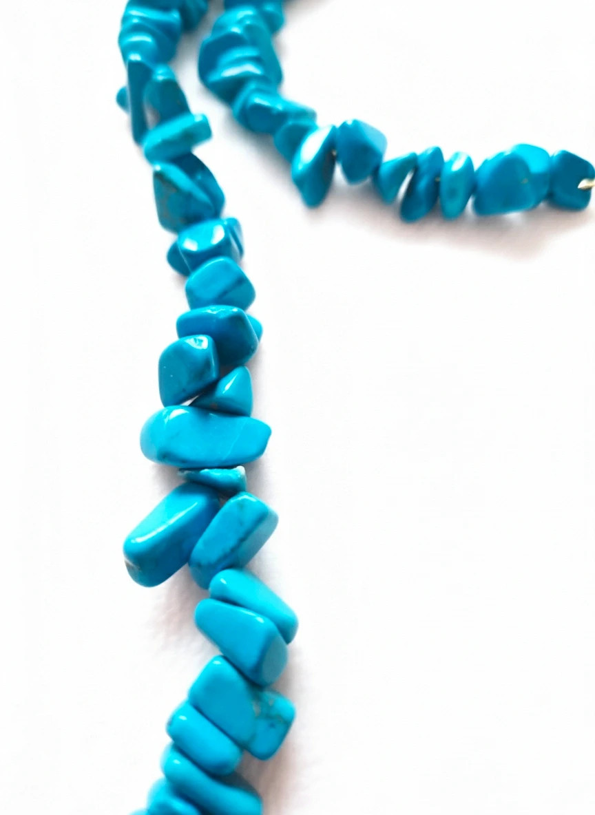 Handmade boho necklace · Natural turquoise · Ornate pendant · Unique piece 3