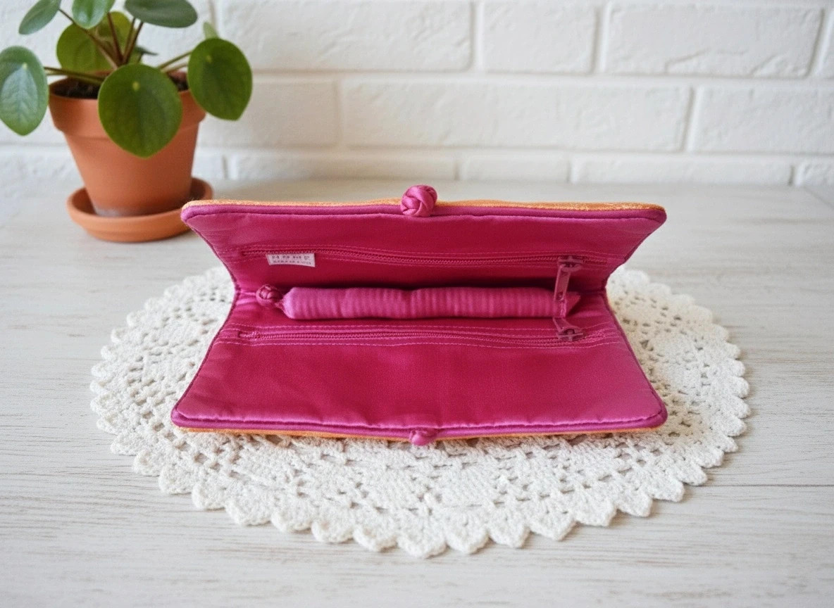 Zara Home fuchsia jewelry case · Satin finish · Ring pad · Compact organizer – Zara Home 2