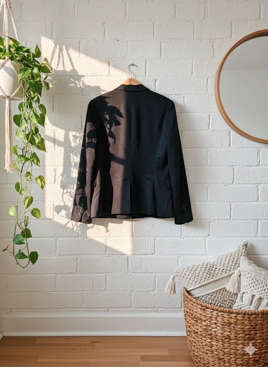 Zara navy blue blazer · Size XL · Classic cut · Minor flaw shown – Zara – taille XL / 42 / 14 2